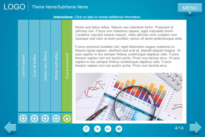 Accordion Interaction — Lectora Publisher Templates for eLearning Courses