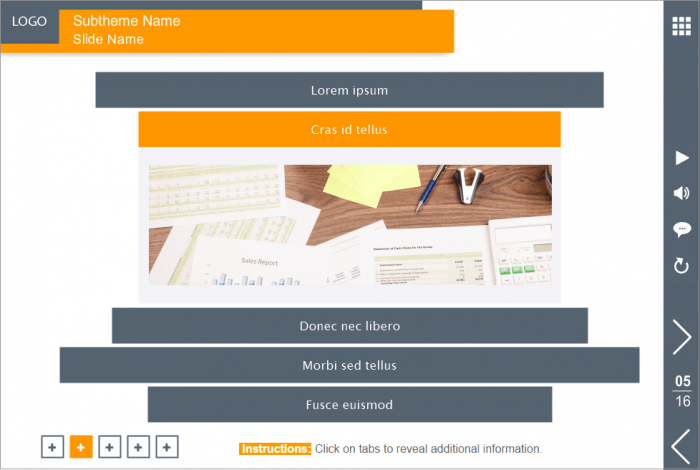 Vertical Accordion — eLearning Lectora Template