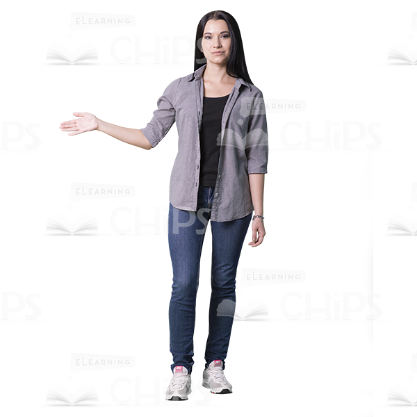 Young Girl's Top Poses Cutout Photo Pack-8984