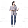 Young Girl's Top Poses Cutout Photo Pack-8985