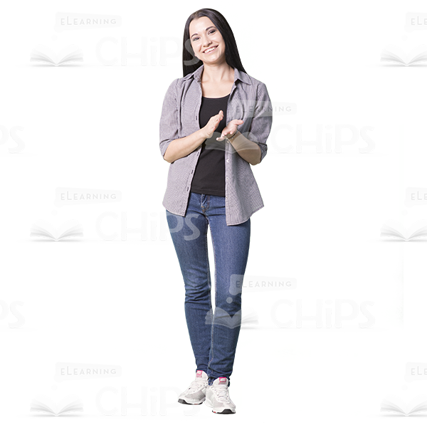 Young Girl's Top Poses Cutout Photo Pack-8991