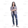 Young Girl's Top Poses Cutout Photo Pack-8995