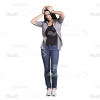 Young Girl's Top Poses Cutout Photo Pack-8992