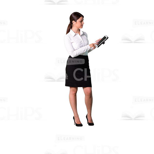Young Woman With Gadgets Cutout Photo Pack-9096