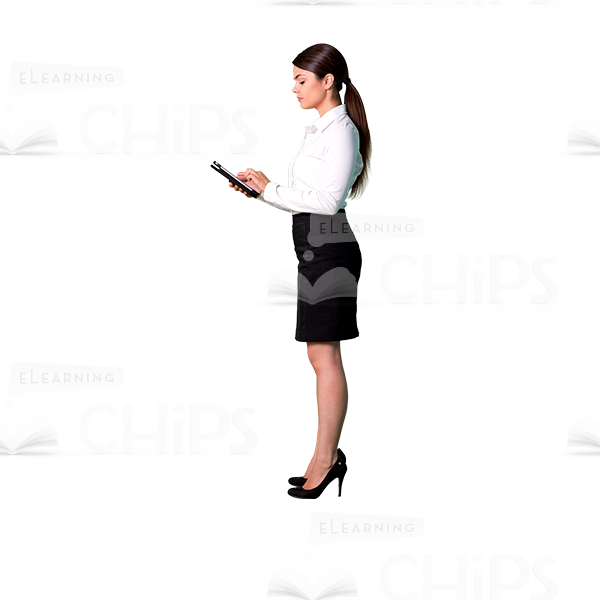 Young Woman With Gadgets Cutout Photo Pack-9100