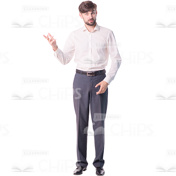 Bearded Man's Top Poses Cutout Photo Pack-9002