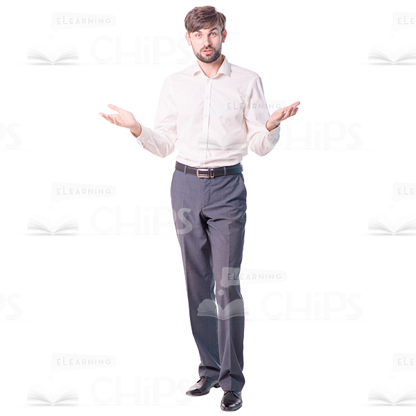 Bearded Man's Top Poses Cutout Photo Pack-9008
