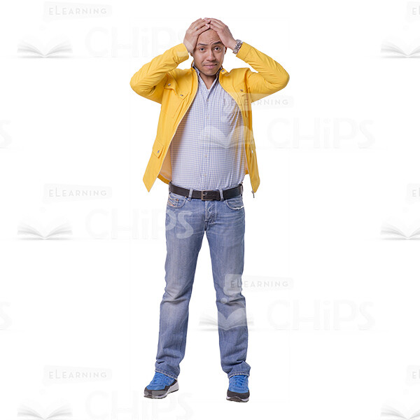 Anxious Young Man Cutout Image-0
