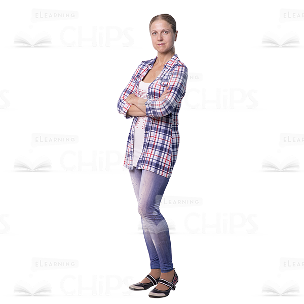 Mid-Aged Woman's Top Poses Cutout Photo Pack-8974