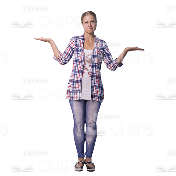 Mid-Aged Woman's Top Poses Cutout Photo Pack-8981