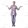 Mid-Aged Woman's Top Poses Cutout Photo Pack-8982
