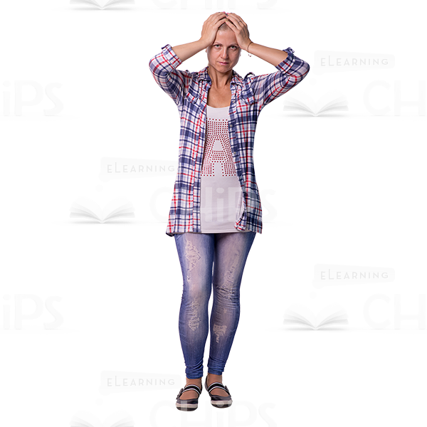 Mid-Aged Woman's Top Poses Cutout Photo Pack-8972