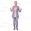 Mid-Aged Woman's Top Poses Cutout Photo Pack-8978