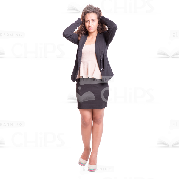 Young Business Lady's Top Poses Cutout Photo Pack-9062