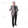 Mid-Aged Man's Top Poses Cutout Photo Pack-9016