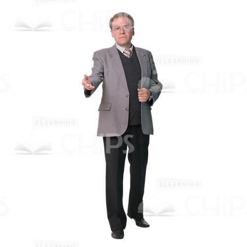 Mid-Aged Man's Top Poses Cutout Photo Pack-9016