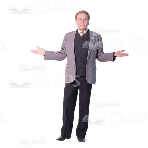 Mid-Aged Man's Top Poses Cutout Photo Pack-9031