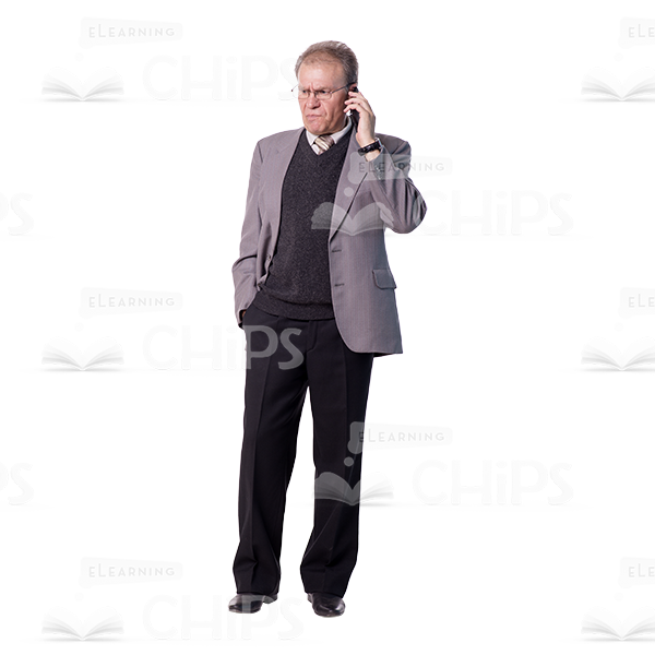 Mid-Aged Man Using Gadgets Cutout Photo Pack-9335