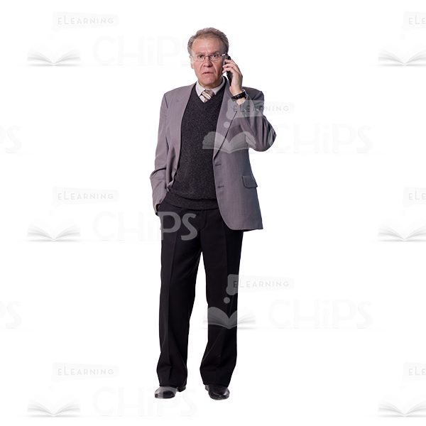 Mid-Aged Man Using Gadgets Cutout Photo Pack-9336