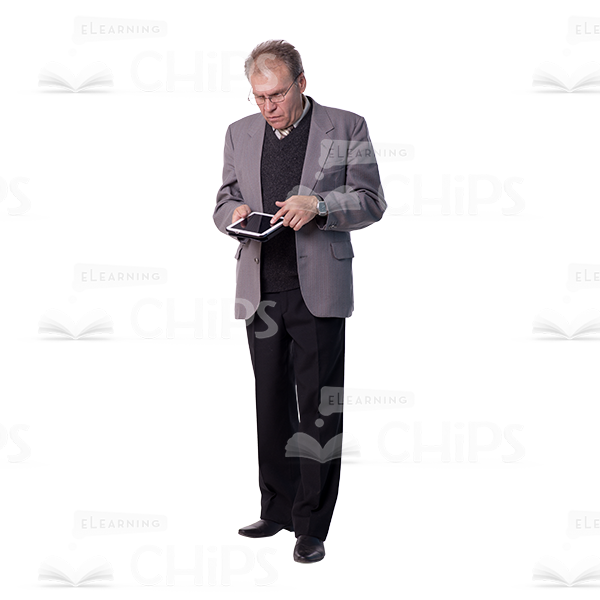 Mid-Aged Man Using Gadgets Cutout Photo Pack-9348