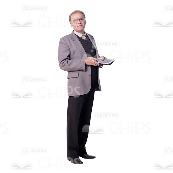Mid-Aged Man Using Gadgets Cutout Photo Pack-9354