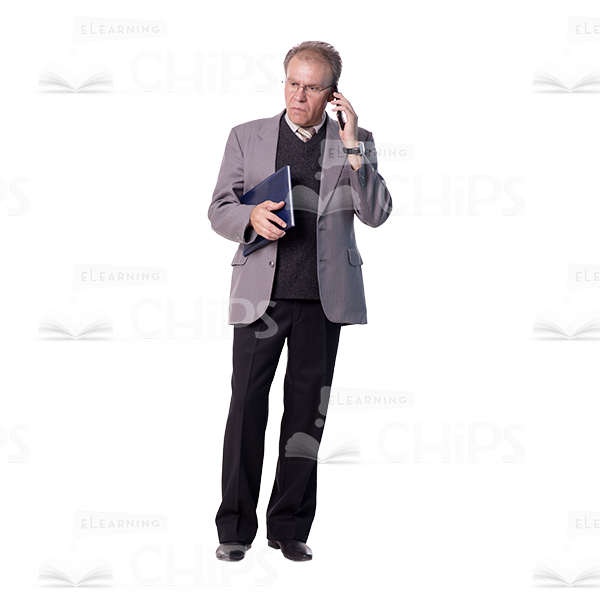 Mid-Aged Man Using Gadgets Cutout Photo Pack-9342