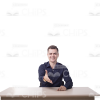 Sitting Young Man Cutout Photo Pack-11313