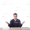 Sitting Young Man Cutout Photo Pack-11334