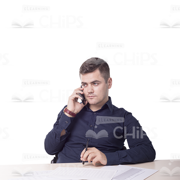 Handsome Young Man With Phone Cutout Photo Pack-11425