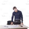 Young Man With Various Objects Cutout Photo Pack-11154