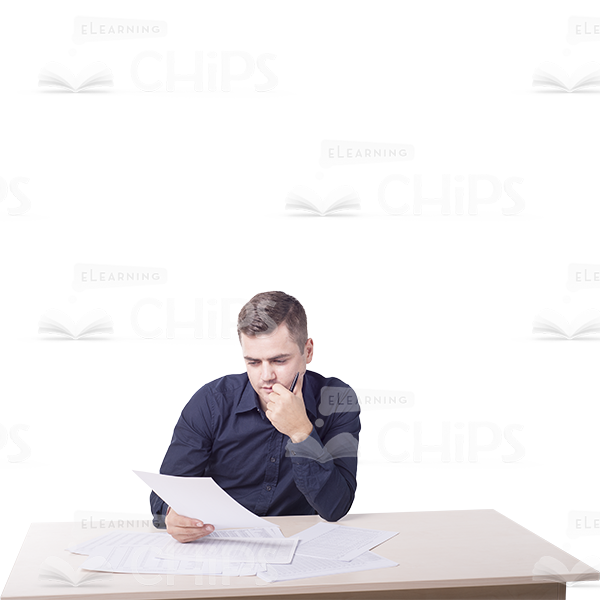 Handsome Young Man With Papers Photo Pack-0