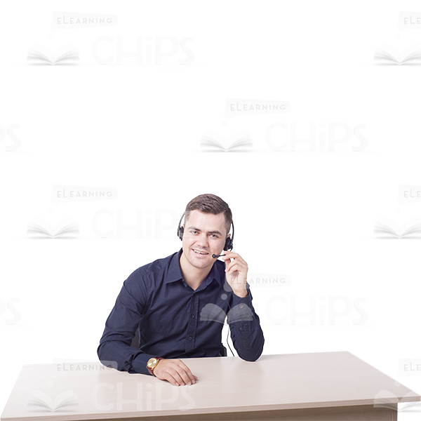 Young Man With Headset Cutout Photo Pack-11220