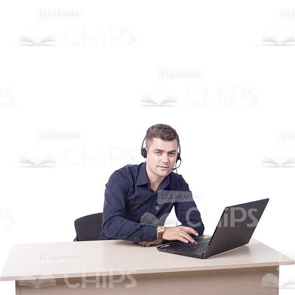 Young Man With Headset Cutout Photo Pack-11236