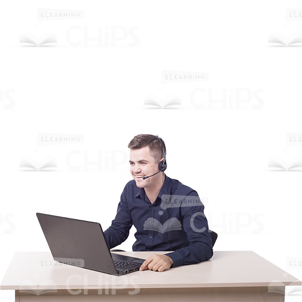 Young Man With Headset Cutout Photo Pack-11243
