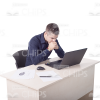 Young Man Working On Laptop Cutout Photo Pack-11293