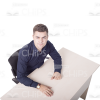 Sitting Young Man Cutout Photo Pack-11357