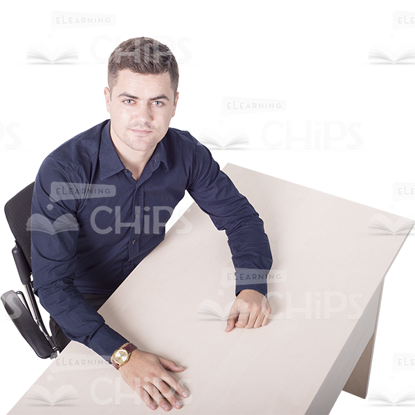 Sitting Young Man Cutout Photo Pack-11358