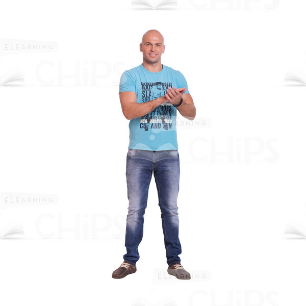 Athletic Man's Top Poses Cutout Photo Pack-9078