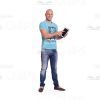 Athletic Young Man With Gadgets Cutout Photo Pack-9404