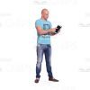 Athletic Young Man With Gadgets Cutout Photo Pack-9405