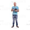 Athletic Young Man With Gadgets Cutout Photo Pack-9406