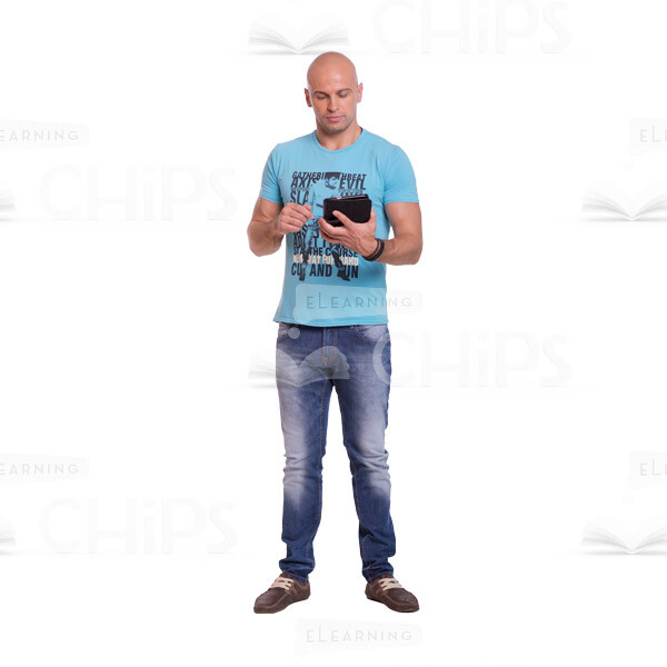 Athletic Young Man With Gadgets Cutout Photo Pack-9406