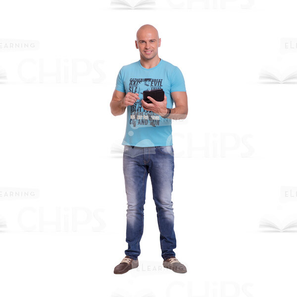 Athletic Young Man With Gadgets Cutout Photo Pack-9407