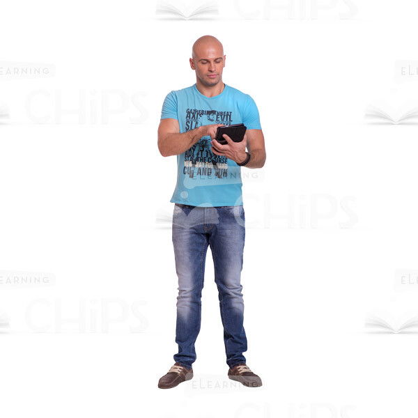 Athletic Young Man With Gadgets Cutout Photo Pack-9408