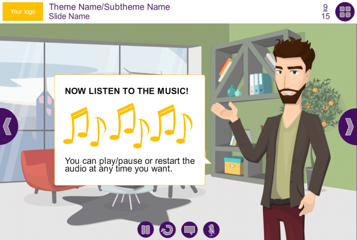 Audio Slide — Storyline Course Player for eLearning