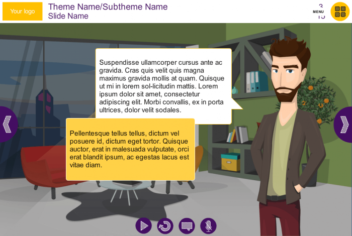 Man Vector Character With Callout — Storyline eLearning Template