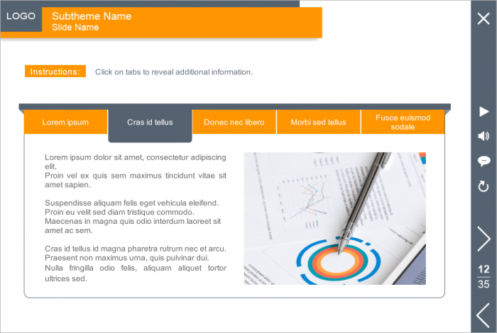 Orange Tabs — Storyline Samples for eLearning Courses