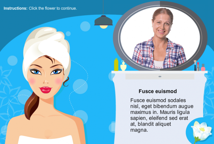 Woman Vector Character — Articulate Storyline Template