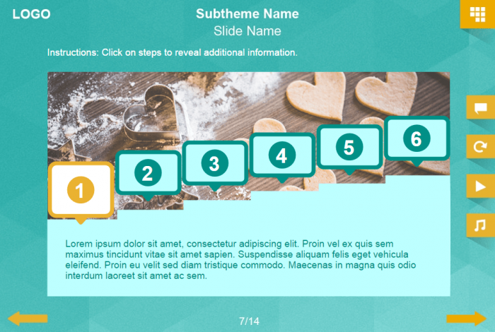 Slide with Steps — Powerful Lectora Template