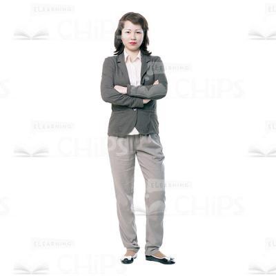 Concentrated Young Woman Cutout Photo-0